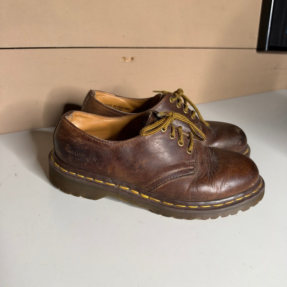 Vintage Dr. Martens 1561 Made in England Brown Leather Oxfords UK 5 US 7 L6159